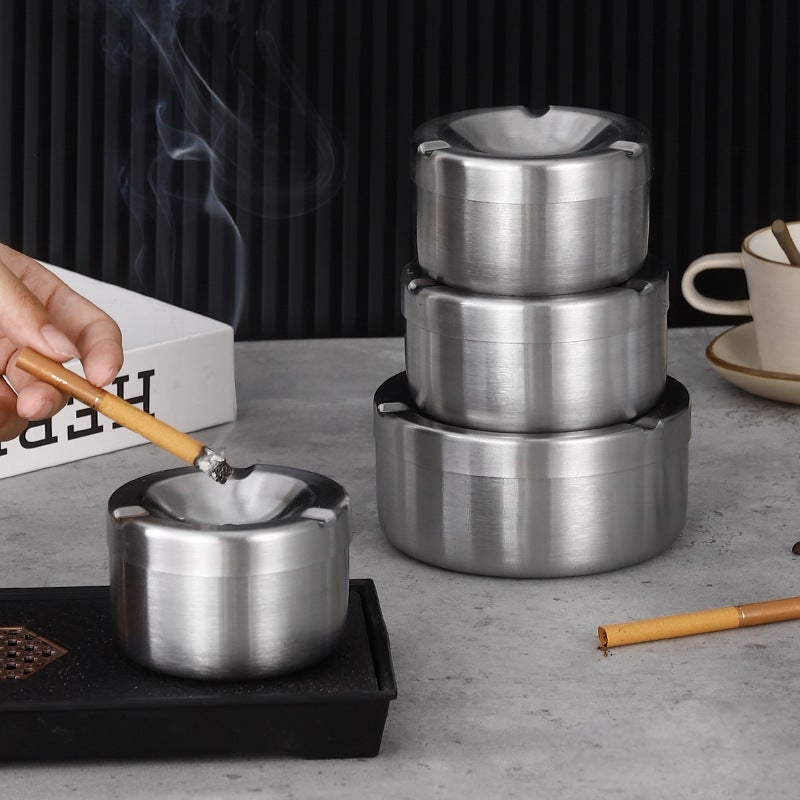 منفضة سجائر من الفولاذ المقاوم للصدأ بار مطعم مقهى الشاي بالحليب شعار المنزل التجاري - Image 4